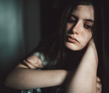 woman contemplating abortion alternatives