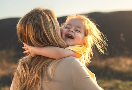 mom with older child